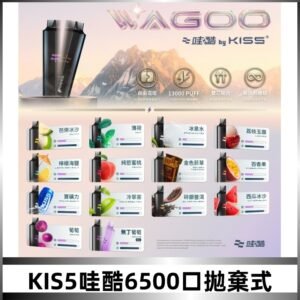 Kis5電子煙 Kiss拋棄式哇酷|WAGOO6500口一次性電子煙